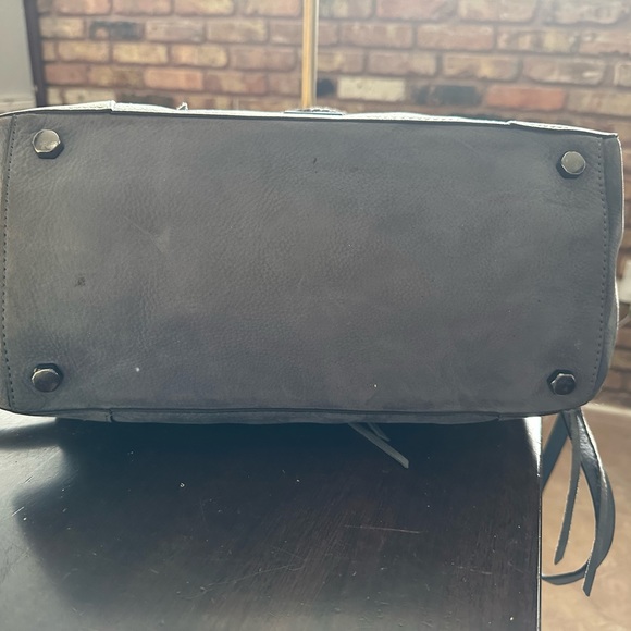 REBECCA MINKOFF Gray Suede Regan Satchel. - Picture 6 of 12